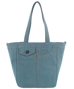 Fashion Denim Shopper Bag CMS030 DENM